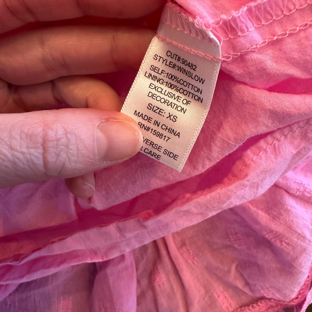 Altar'd State Raleigh Layered Lace Shorts in Hot Pink Tiered Cotton Sz XS - Picture 5 of 5